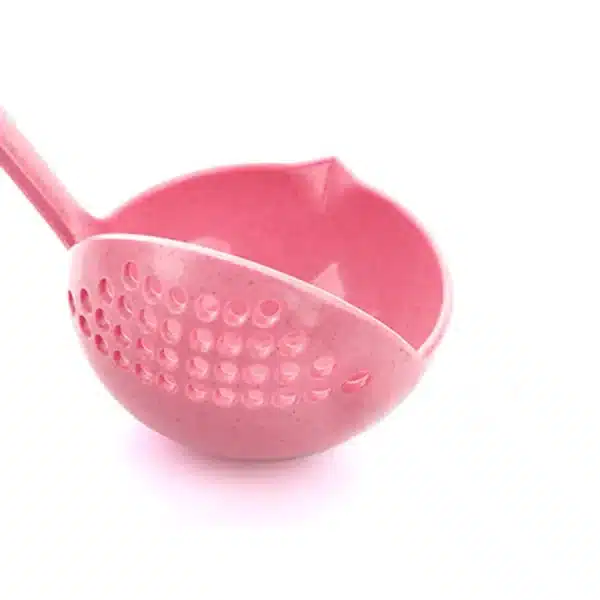 Kitchen Soup Spoon Long Handle Kitchen Strainer Solid Color Cooking Colander Kitchen Scoop Plastic Tableware Colander Hot - Image 5