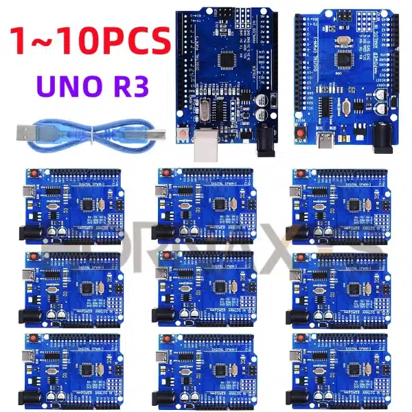 1-10PCS/ high quality UNO R3 (CH340G) MEGA328P for Arduino UNO R3 + USB CABLE ATMEGA328P-AU Development board 16Mhz TYPE-C