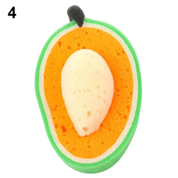 Cleaning Sponge Strawberry Orange Kitchen Tool Fruit Dish Washing Cleaning Cloth Gadget Sponge Scouring - Image 5