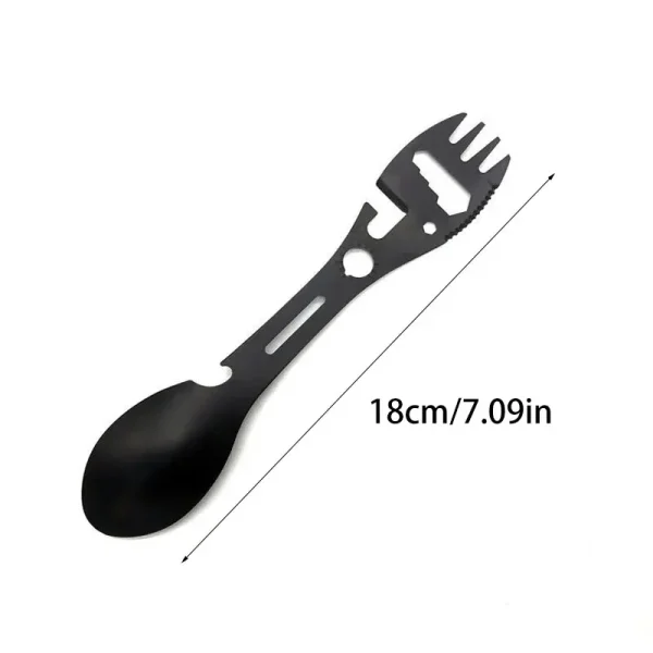 Multifunctional Whistle Knife Outdoor Camping Survival Spork Kitchen Multifunctional Wrench Bottle Opener Spoon. - Image 2