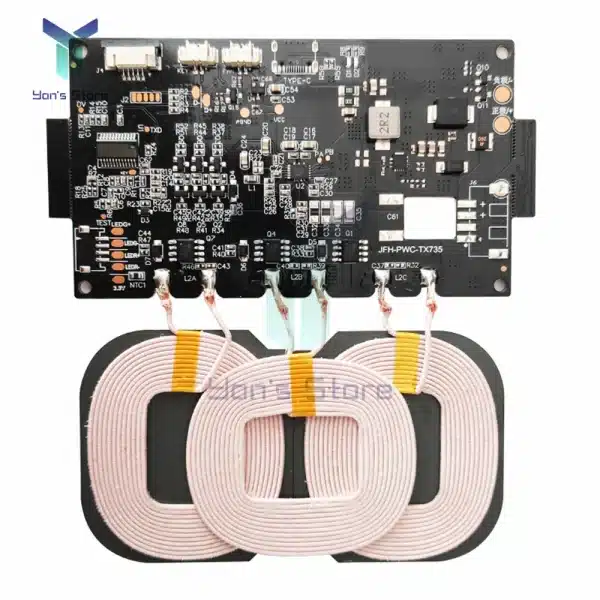 20W Type-C for Qi Wireless Charger Transmitter Module Circuit Board with 3 Coil 12V 24V For DIY Car Outdoor Power Supply