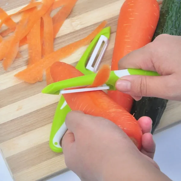 Ceramic Peeler Ergonomic Curved Handle Sharp Blade Multi-functional Manual Vegetable Fruit Peeling Tool Kitchen Gadgets