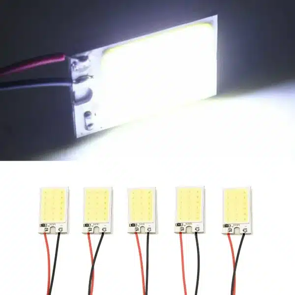 5pcs COB LED Panel Lights LED 12V Lights Bulb Interior Lamps Parts Replacement White Super Bright Car Lighting Accessories - Image 2