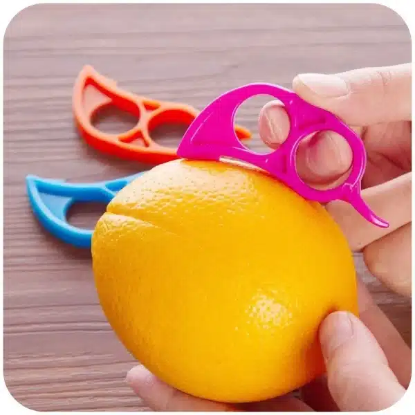 6pcs Creative Orange Peeler Lemon Slicer Fruit Stripper Easy Opener Citrus Knife Kitchen Gadget Gadget (Random Color) - Image 2