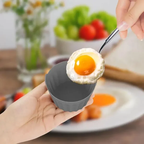 3Pcs/set Silicone Egg Poacher Cup Non-sticky Egg Maker Kitchen Cooking Gadgets For Microwave Air Fryer Stovetop - Image 5