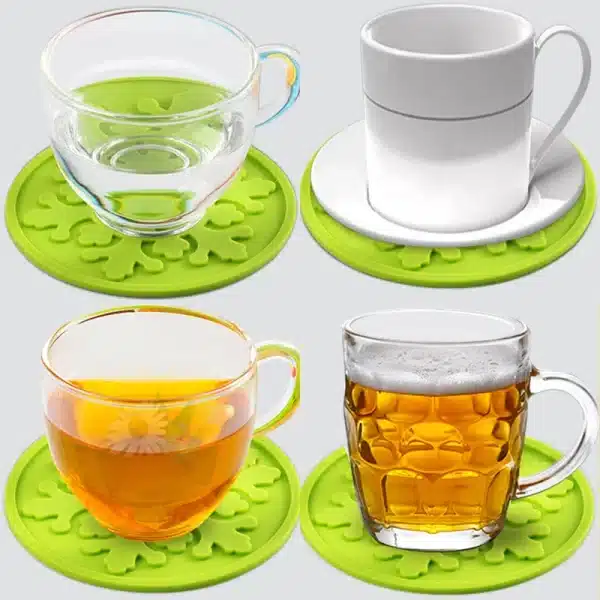 9CM Non-slip Silicone Drinking Coaster Set Holder Snowflake Cup Mat Pad Table Placemats Nonslip Coffee Glass Kitchen Accessories - Image 5