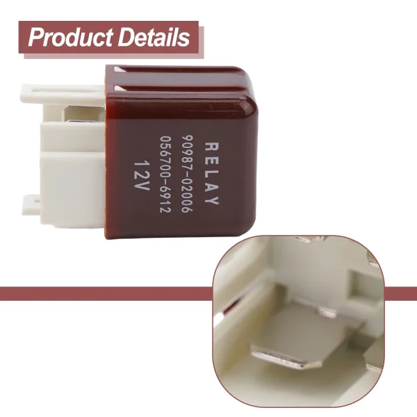1pc Relay 90987 02006 4Pin 4pin Relay For Landcruiser 75 Series Interior Replacement Parts Interior Replacement Parts - Image 4