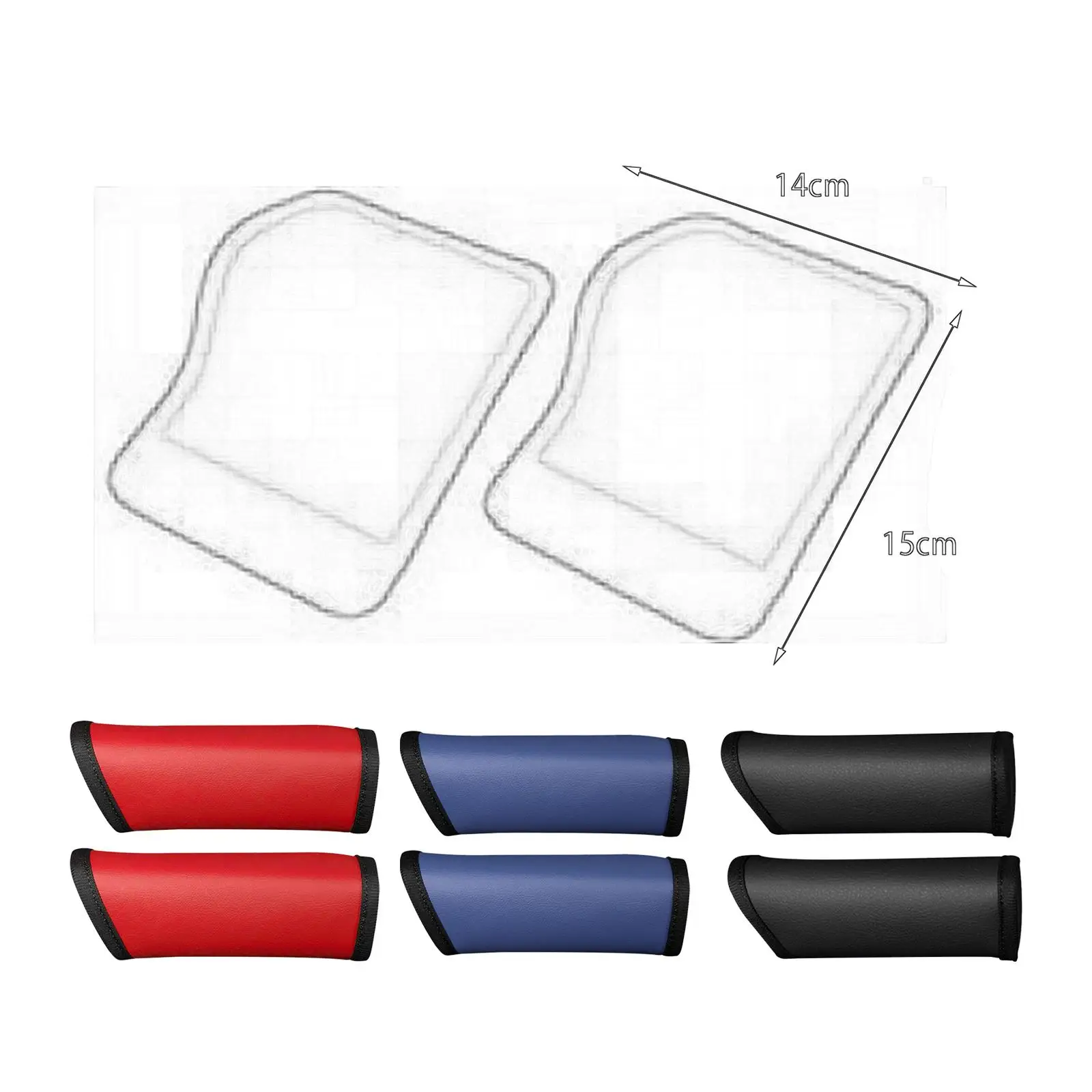 2x Auto Door Handle Protective Covers Replacement PU Leather Parts Accessories Car Handle Protector for Byd Atto 3