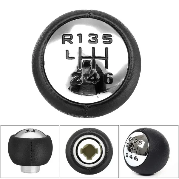 For Peugeot 307 308 407 3008 5008 807 Black Gear Stick Shift Knob ABS 6 Speed Auto Interior Replacement Parts - Image 4