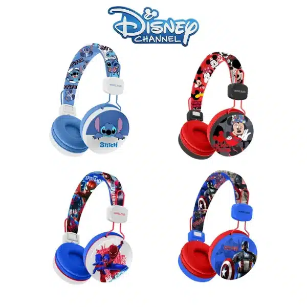 New Marvel Spider Man Disney Mickey Wireless Earphones Bluetooth Surround Sound Stereo Foldable Earphones Laptop Earphones