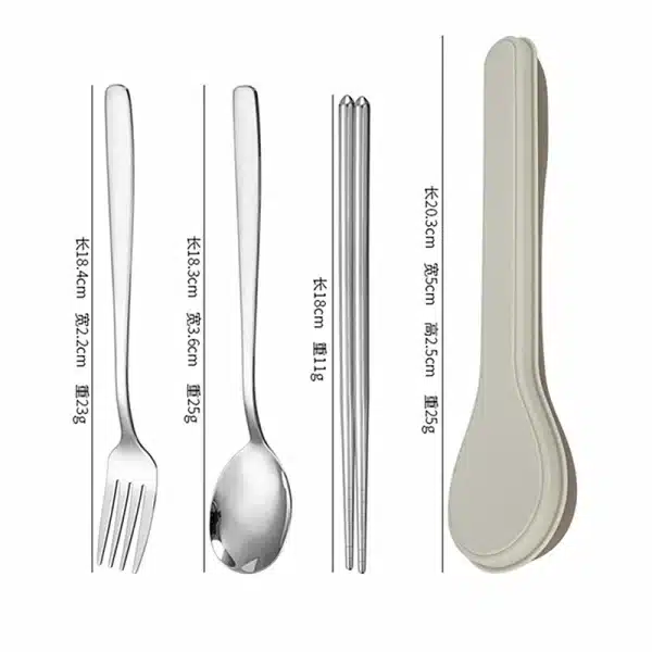 410 Stainless Steel Cutlery Set with Storage Case Korean Style Portable Tableware Set Home School Kitchen Dinnerware Services - Image 6