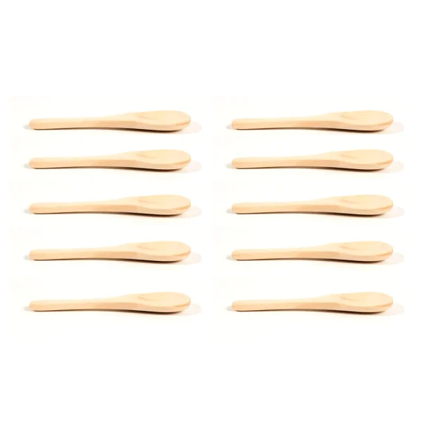 Pack of 10 Small Wooden Spoons Dining Tools Bar Gadgets Honey Teaspoon Cooking Condiments for Kitchen Oil Coffee type 12