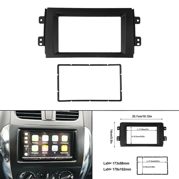 2 Din Car Stereo Radio Audio DVD CD Fascia Plate Panel Frame Dashboard Replacement For Suzuki SX4 2007-13 Car Interior Parts - Image 3