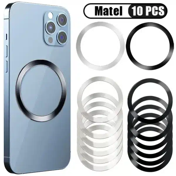 10/1Pcs Magsafe Magnetic Metal Ring for iPhone 14 13 12 Pro Max Magnet Adsorption for Samsung Huawei Xiaomi Wireless Iron Sheet