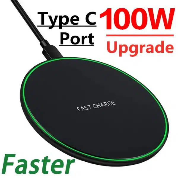 LEEOUDA Fast Wireless Charger For Samsung S22 S21 Note 20 Type C Charging Pad for iPhone 14 13 12 11 XS XR X 8 Airpods 3 Pro 2