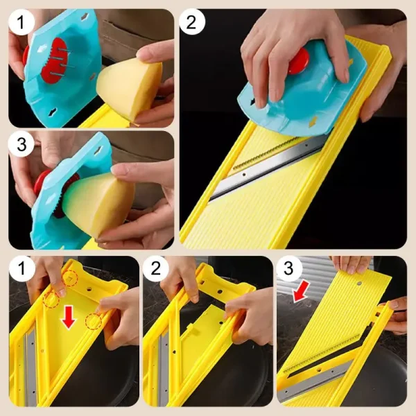 Multifunctional Vegetable Shredder & Slicer Fruit Shredder Potato Mandolin Slicer Kitchen Gadget Sets Kitchen Accessories - Image 6