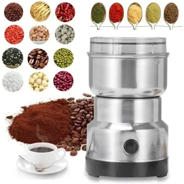 400W Food Coffee Grinder Electric Portabl Household Pepper Legumes Bean Grinding Machine Stainless Kitchen Grain Chopper Tool - Image 2