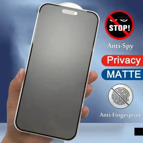 Matte Anti Spy Privacy Tempered Glass For iPhone X XR XS 14 15 16 Pro Max 11 12 13 6S 7 8 Plus SE Soft Ceramics Screen Protector