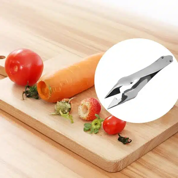 Stainless Steel Strawberry Huller Fruit Peeler Pineapple Corer Slicer Cutter Kitchen Knife Gadgets Pineapple Slicer Clips New - Image 4