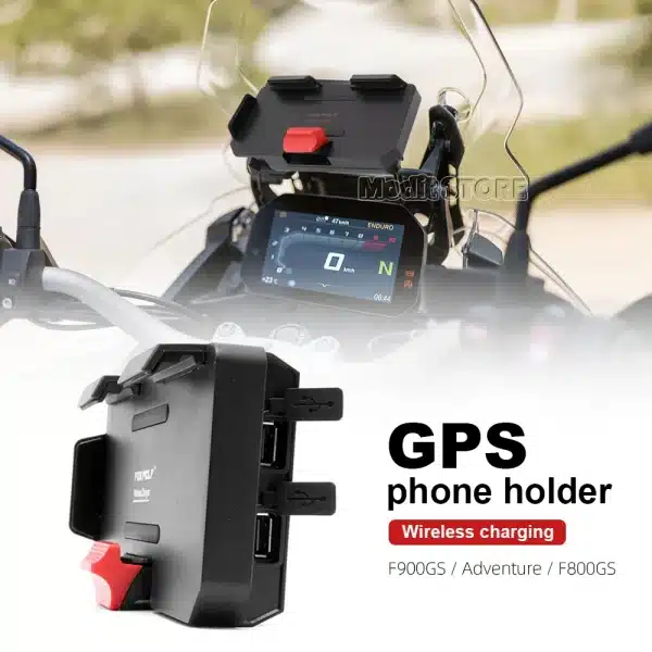 New Phone Holder Wireless Charger For BMW F900GS f900gs Adventure F800GS f800gs 2024- Motorcycle Mount Fast USB Charging