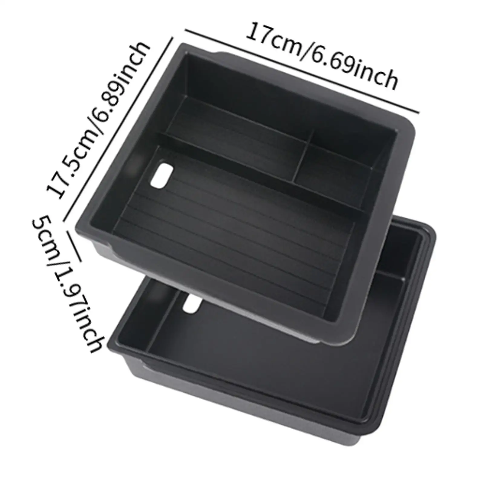 Double Layers Armrest Storage Box Replacement 17x17.5x5cm Holder Container for Versatile Car Interior Parts