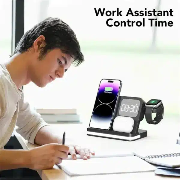 Wireless Charger Stand For iPhone 15 14 Samsung S23 S22 Ultra Fold Z Flip Galaxy Watch Active Buds Fast Charging Station Holder - Image 4