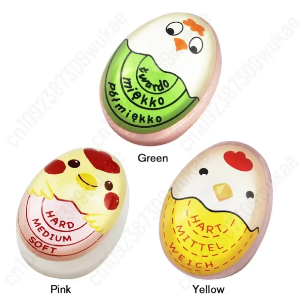 1-3PCS Boiled Egg Timer Color Changing Cute Boiled Egg Alarm Timer Yummy Soft Hard Boiled Egg Cooking Tool Mini Kitchen Gadget - Image 2