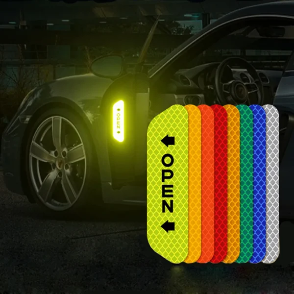 Reflective Car Accessories Door Sticker Safety Tape Inside Auto For Kia Rio 4 Spare Parts For Interior Arteon Sparco