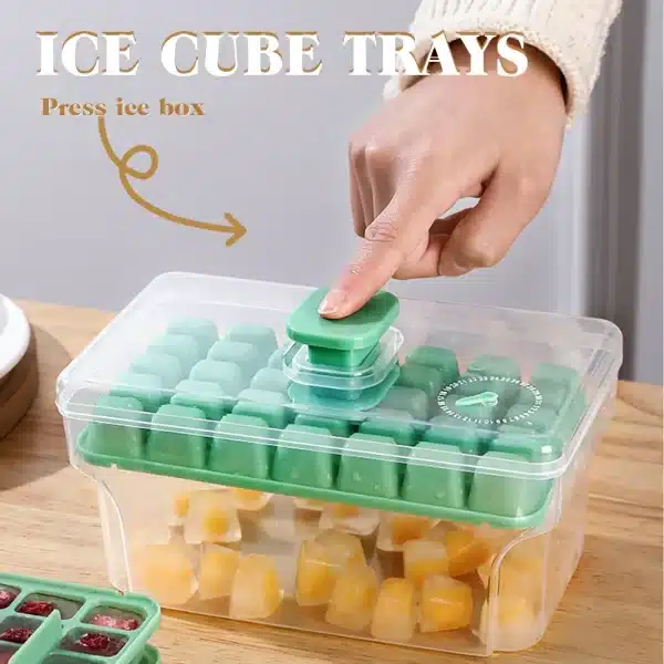 Ice Cube Set With 34 Hole Ice Tray Making Mold Press Ice Tray Refrigerator Ice Cube Ice Box Kitchen Gadgets For Beverage Product - Image 3