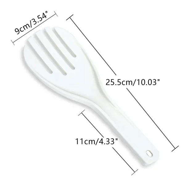 1PC Large Rice Spoon Plastic Meal Spoon Non Stick Kitchen Gadget Hand Roll Spoon Rice Shovel Kitchen Supply Thickened Rice Fork - Image 6