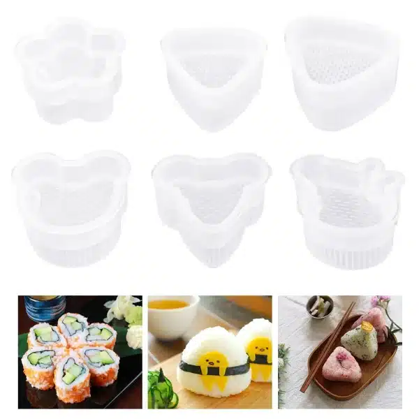 Kitchen Gadgets Onigiri Rice Set Cartoon Sushi Rolls Sushi Mold Japanese Ball Bento Press Maker Mold DIY Tools kit Accessories - Image 6