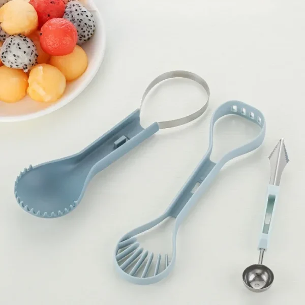 Six in One Fruit Knife Ball Digging Tool Fresh Fruit Platter Carving Knife Set Multifunction Fruit Cutting Tool Kitchen Gadgets