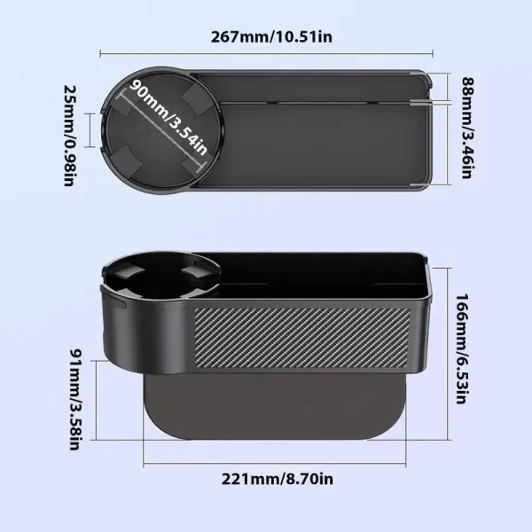Car Seat Filler Organizer Universal Car Seat Box Drink Holder Gap Phone Storage Interior Replacement Parts For Vehicles Supplies - Image 6