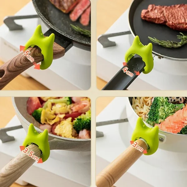 1PC Kitchen Multifunctional Spatula Holder Silicone Anti-overflow Pot Clip Anti-scalding Spoon Holder Kitchen Cooking Gadgets