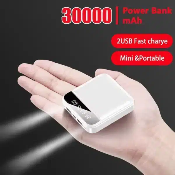 30000mAh MINI Power Bank Super Fast Charging Portable External Battery Two-way Mini Powerbank For Iphone Samsung Huawei