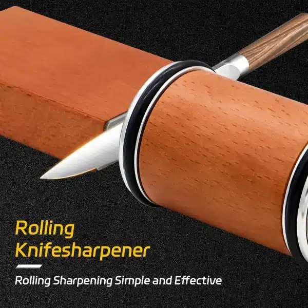 Rolling Knife Sharpener Durable Labor Saving Tool with 15 20 Degrees Angle Magnetic Diamond Sharp Kitchen Whetstone For Chefs - Image 2