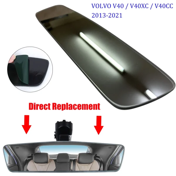 1Pcs Rearview Mirror 3mm Thickness For Volvo V40 / V40xc / V40cc 2013-2021 Car Interior Mirrors Replacement Parts