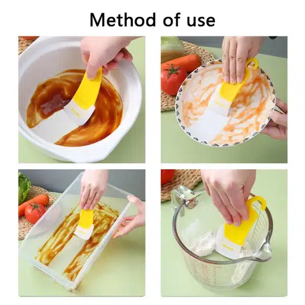 Kitchen Scraper Oil Stain Cleaning Silicone Spatula Cake Baking Pastry Gadgets Dirty Pan Pot Dishes Cleaner Tools Scraper - Image 3