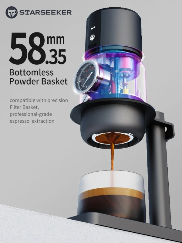 STARSEEKER Super58 Portable Electric Espresso Machine Travel Coffee Maker For Camping Car Coffee Maker With USB-C Bracket Tamper - Image 3