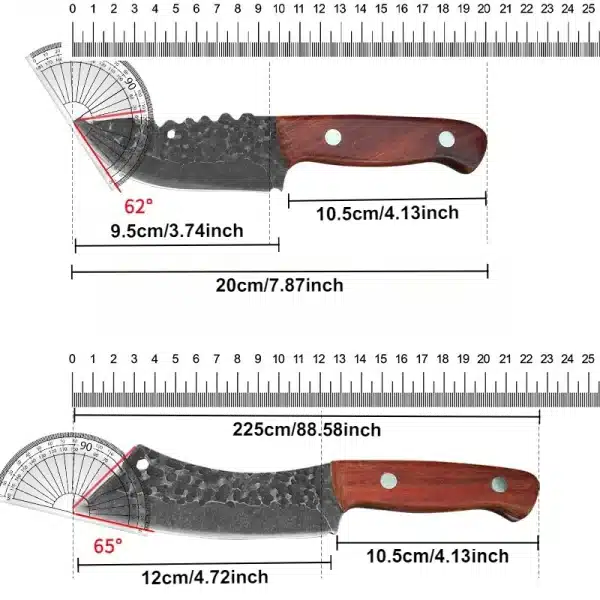 Hand-Forged Sharp Pick Bones Knife Sever Knife Rosewood Handle Cleaver Kitchen Replaceable Blade Knife Fruit Knife - Image 2