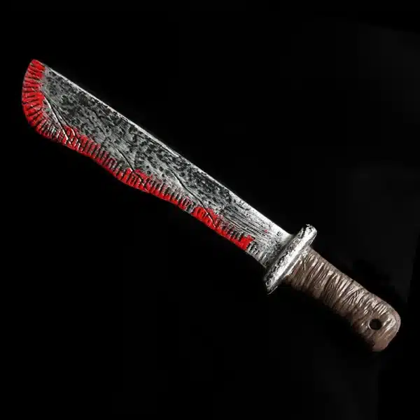 Halloween Bloody Knife DIY Party Decoration Sharp Plastic Toy Simulation Kitchen Knife Tricky Props Curved Knife Halloween Props - Image 2