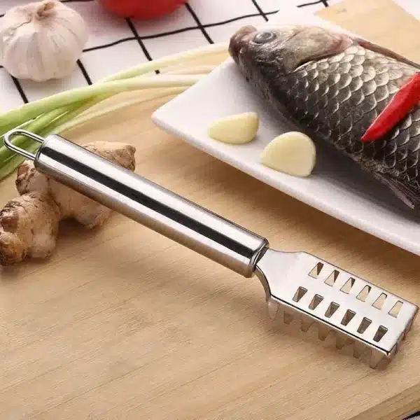 Kitchen scaler gadgets stainless steel fish scale planer scraper scraper fish scaler scalers kill fish knife fish brush scaler - Image 4