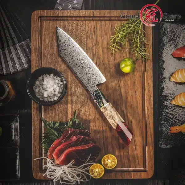 Grandsharp 5.5 inch Japanese Bunka Kitchen Knife 67 Layers Damascus Steel Chef Knives Fruit Meat Vegetables Cutter Cooking Tools - Image 2