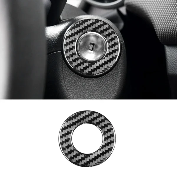 Carbon Fiber Engine Start Ignition Circle Cover Trim Sticke For Chevrolet Cruze 2009-2015 Interior Replacement Spare Parts