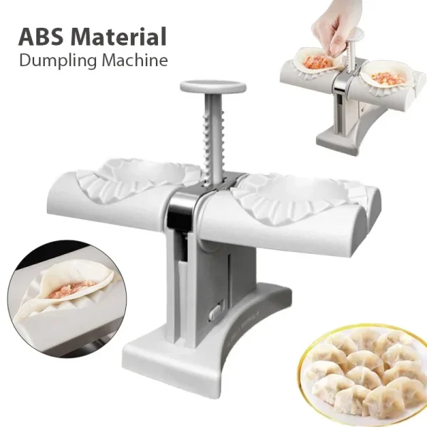 Fully Automatic Dumpling Artifact Household Double Head Press Pierogi Maker Mould DIY Machine Empanadas Ravioli Kitchen Gadget