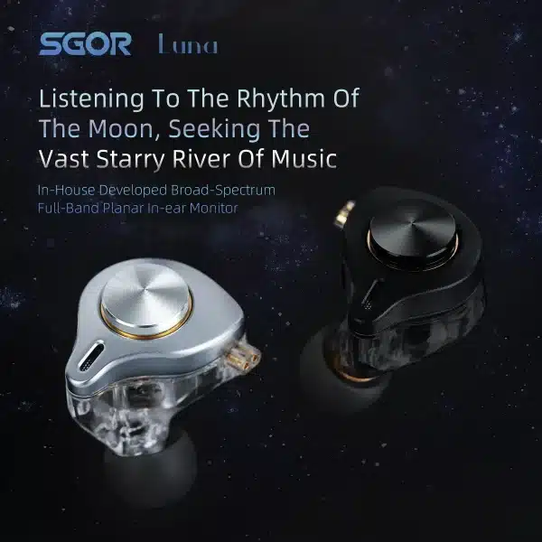 NEW SGOR Luna 13.5MM Planar Driver HiFi in Ear Wired Earphones Music Headphones Bass Monitor Earbuds DJ Headset Type C USB C