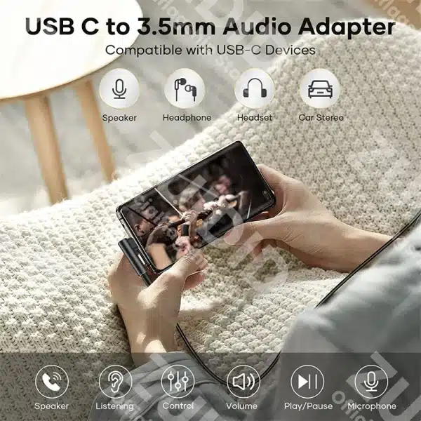 Elbow USB Type C to 3.5mm HiFi Earphone Adapter 3.5 Jack Headphones AUX Audio Adapter Cable For iPad Pro Samsung Huawei Xiaomi - Image 2