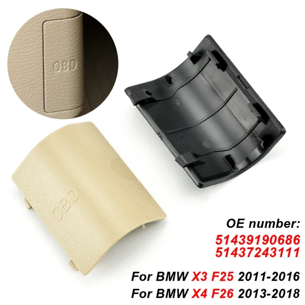 Left Kick Panel Trim Cap Auto Replacement Parts OBD Plug Port Cover LHD For BMW X3 F25 X4 F26 51439190686 51437243111 - Image 4