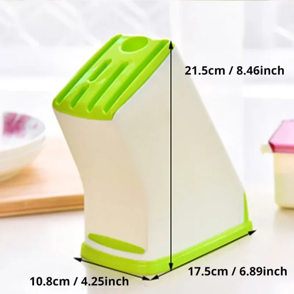 1pc MultiFunction Durable Kitchen Plastic Knife Stand Holder Storage Drainage Cutlery Rack Organizer - Image 6