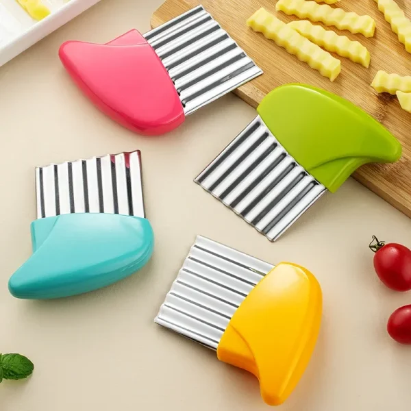 Stainless Steel Potato Knife Wave Shaped French Fries Potato Chip Slicer Carrot Fancy Vegetable Cutter Kitchen Accessories